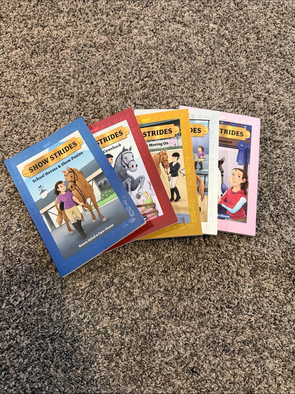 Show Strides Series 1-5 Kids Book Set - Colorful Illustrated Horse Stories